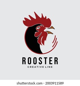 rooster logo vector illustration template design graphic