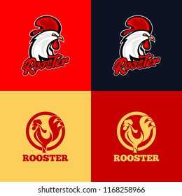 Rooster logo vector modern graphic abstract download template