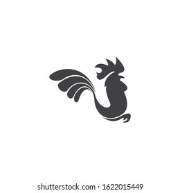 Rooster logo vector modern graphic abstract download template