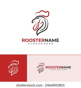 Rooster logo vector template, Creative Rooster head logo design concepts