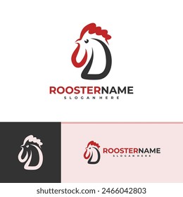 Rooster logo vector template, Creative Rooster head logo design concepts