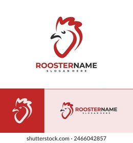 Rooster logo vector template, Creative Rooster head logo design concepts