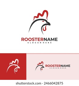 Rooster logo vector template, Creative Rooster head logo design concepts