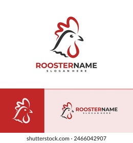 Rooster logo vector template, Creative Rooster head logo design concepts