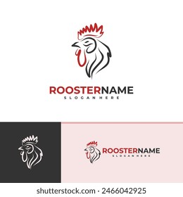 Rooster logo vector template, Creative Rooster head logo design concepts