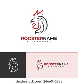 Rooster logo vector template, Creative Rooster head logo design concepts