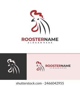 Rooster logo vector template, Creative Rooster head logo design concepts