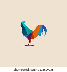 Rooster Logo Vector Template Design Illustration