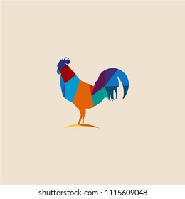 Rooster Logo Vector Template Design Illustration
