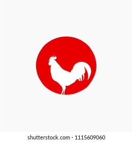 Rooster Logo Vector Template Design Illustration