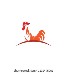 Rooster Logo Vector Template Design Illustration