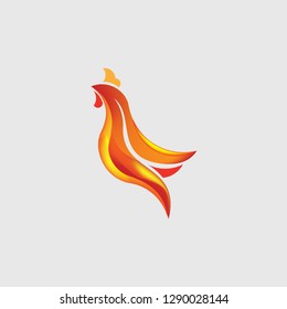 Rooster Logo Vector Template Design Illustration