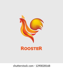Rooster Logo Vector Template Design Illustration