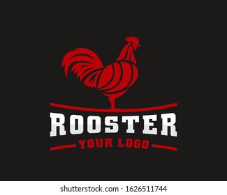 Rooster Logo Vector Template Design Illustration