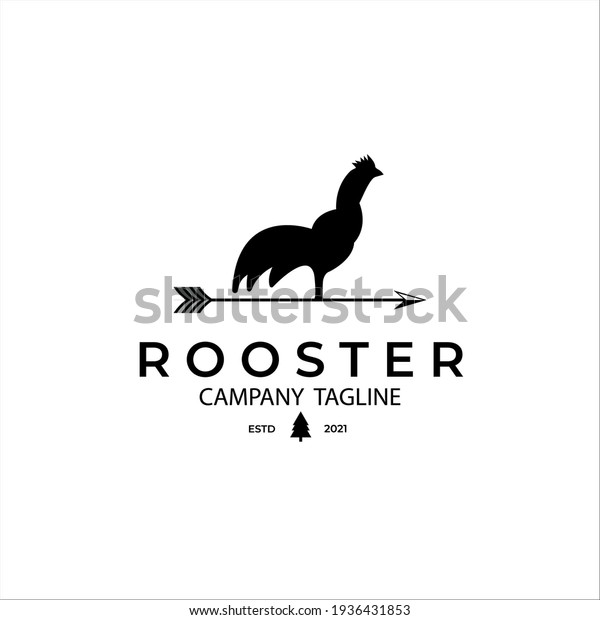 rooster logo\
vector vintage illustration\
design