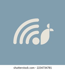 ROOSTER LOGO WITH WIFI SIGN CREATED USING WIFI SIGN