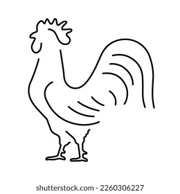 rooster man icon isolated on white background, vector illustration.
