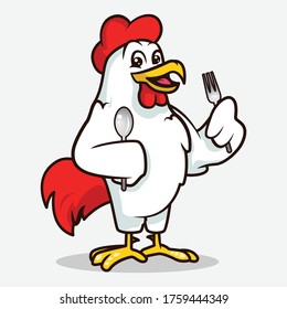 Rooster mascot design illustration vector template