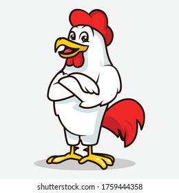 Rooster mascot design illustration vector template