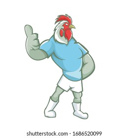 Rooster mascot design with modern illustration concept style for sport team