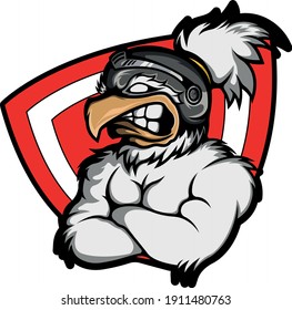 Rooster Mascot Gaming Logo Vector