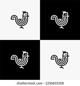 rooster mascot icon logo