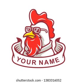 Rooster Mascot Logo Design Vector - Vector