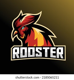 Rooster mascot logo Esport gaming design