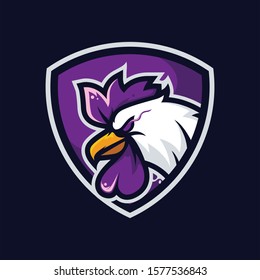 Rooster mascot logo esport vector 