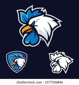 Rooster mascot logo esport vector 