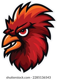 Rooster mascot logo high quality vector file design. Premium vector