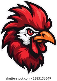 Rooster mascot logo high quality vector file design. Premium vector