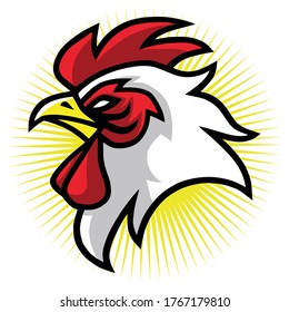 Rooster Mascot Logo Premium Design Vector Illustration Template