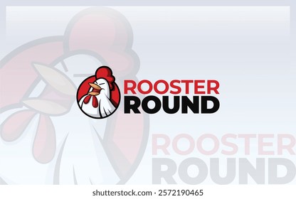 Rooster mascot logo with smile expression