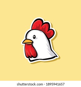 Rooster mascot for your logo illustration and kitchen brand or company