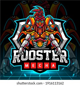 Rooster Mecha Robot Mascot Esport Logo Stock Vector (Royalty Free ...