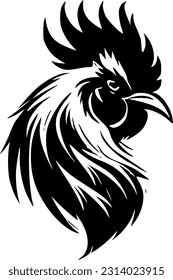 Rooster - Minimalist and Flat Logo - Vector illustration