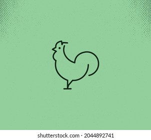 Rooster Minimalist, professional logo design, Nature symbol, Unique line art, Geometric logo, Minimal symbols, icons, premium designs