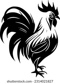 Rooster | Minimalist and Simple Silhouette - Vector illustration
