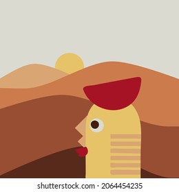 Rooster Morning Alarm Sunrise  Minimalism Art