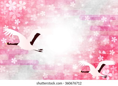 Rooster New Year's card cherry background