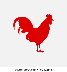 Rooster on a beautiful background. New 2017