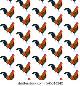 Rooster pattern illustration 