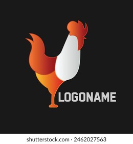 Rooster for poultry farm or business logo design vector
