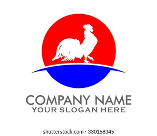 rooster poultry livestock animal silhouette logo image icon