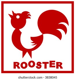 rooster, sign of the oriental calendar