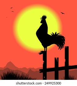 rooster silhouette