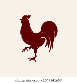 rooster silhouette icon logo vector