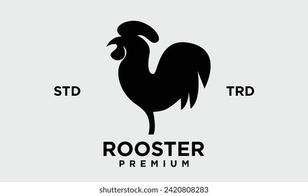 Silhouette-Roster-Symbol Vektorgrafik auf weißem Hintergrund. Vorlage