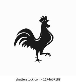 Rooster silhouette logo design